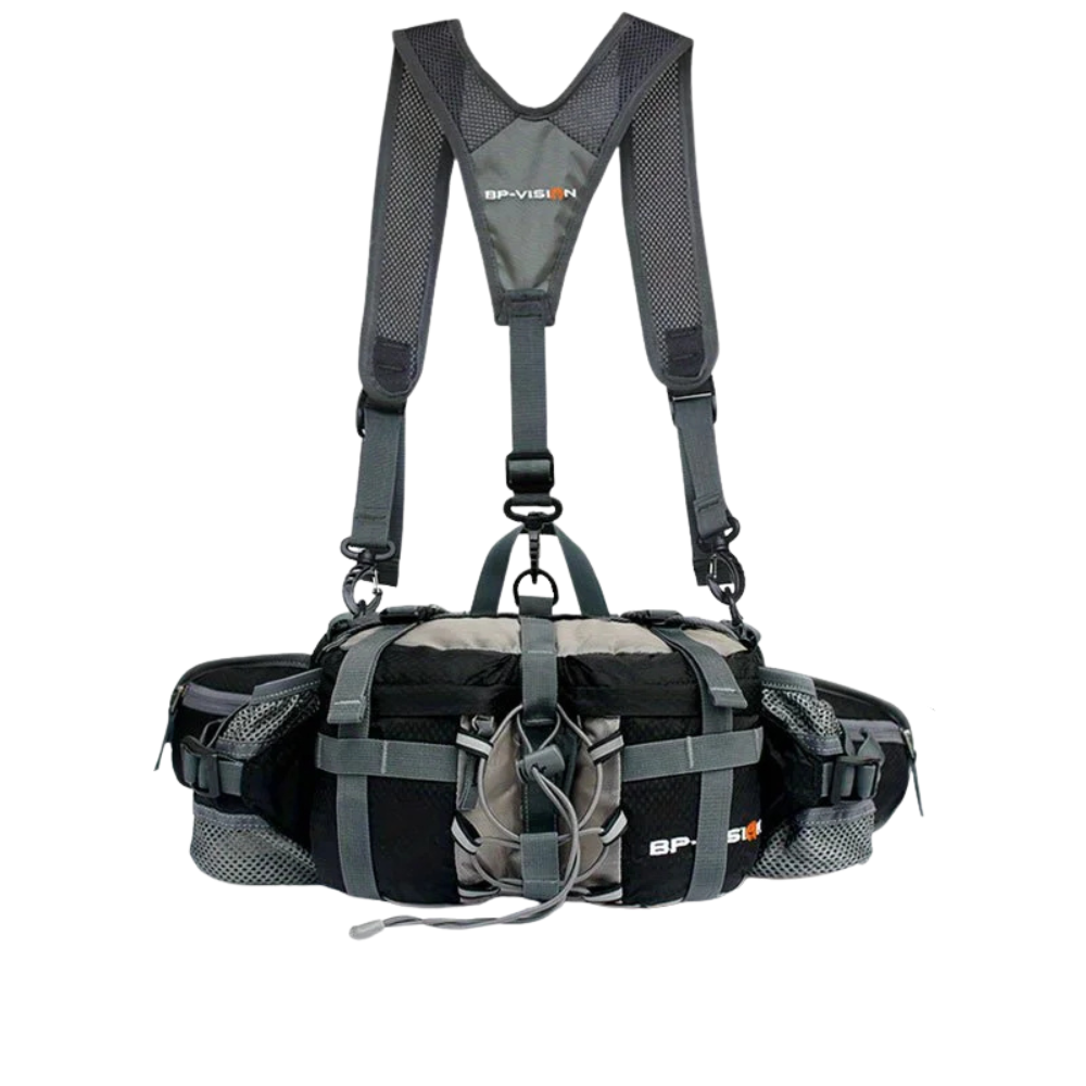 Hiking Waist Bag with 5L Multi-Pocket Water-Resistant Design