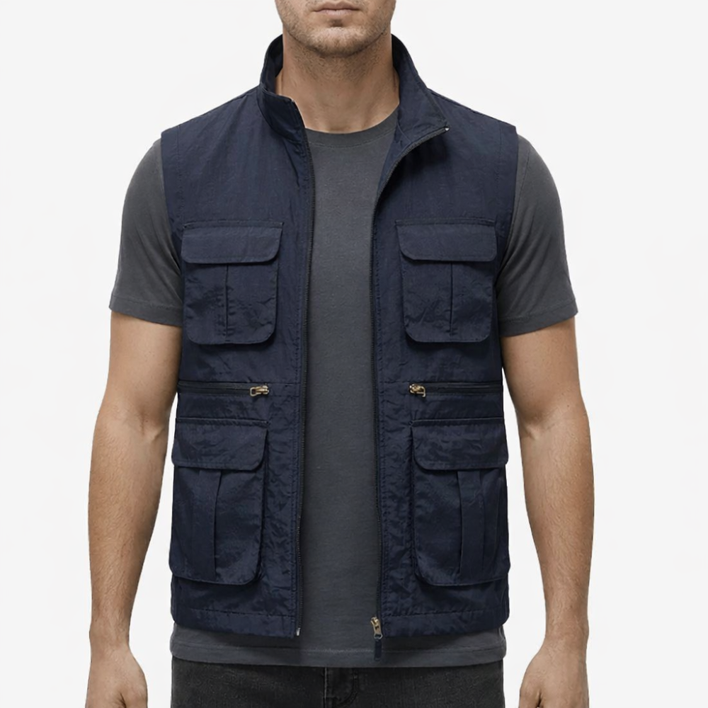 Lightweight Travel Vest with Multi-Pocket Quick-Dry Design