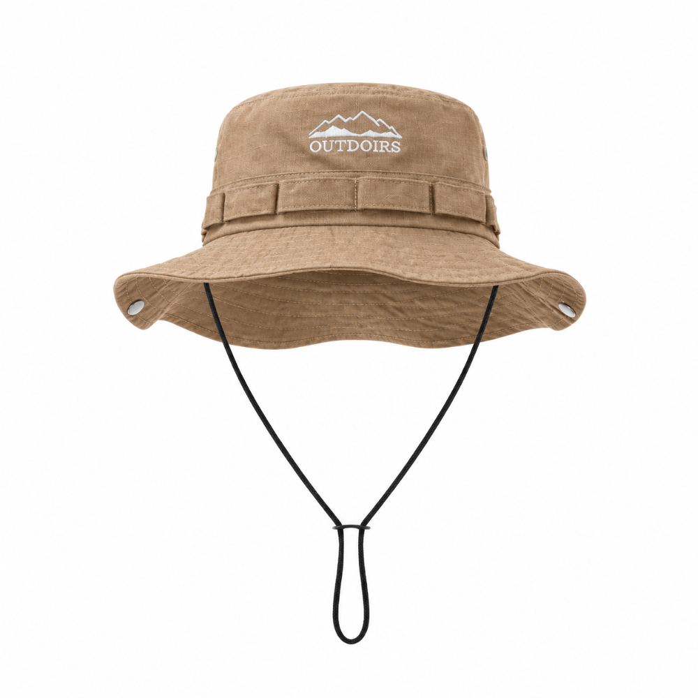 Breathable Cotton Hiking Hat with Adjustable Wide Brim - Field & Wild