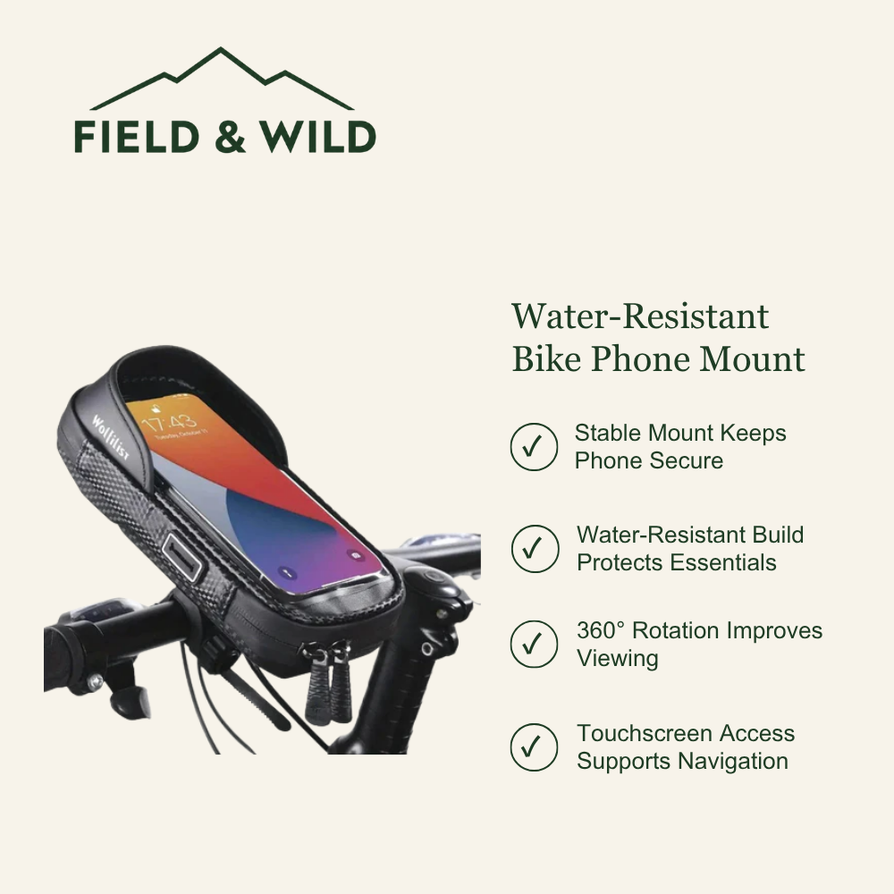 Rotatable Bike Phone Mount with Water-Resistant Touchscreen Case