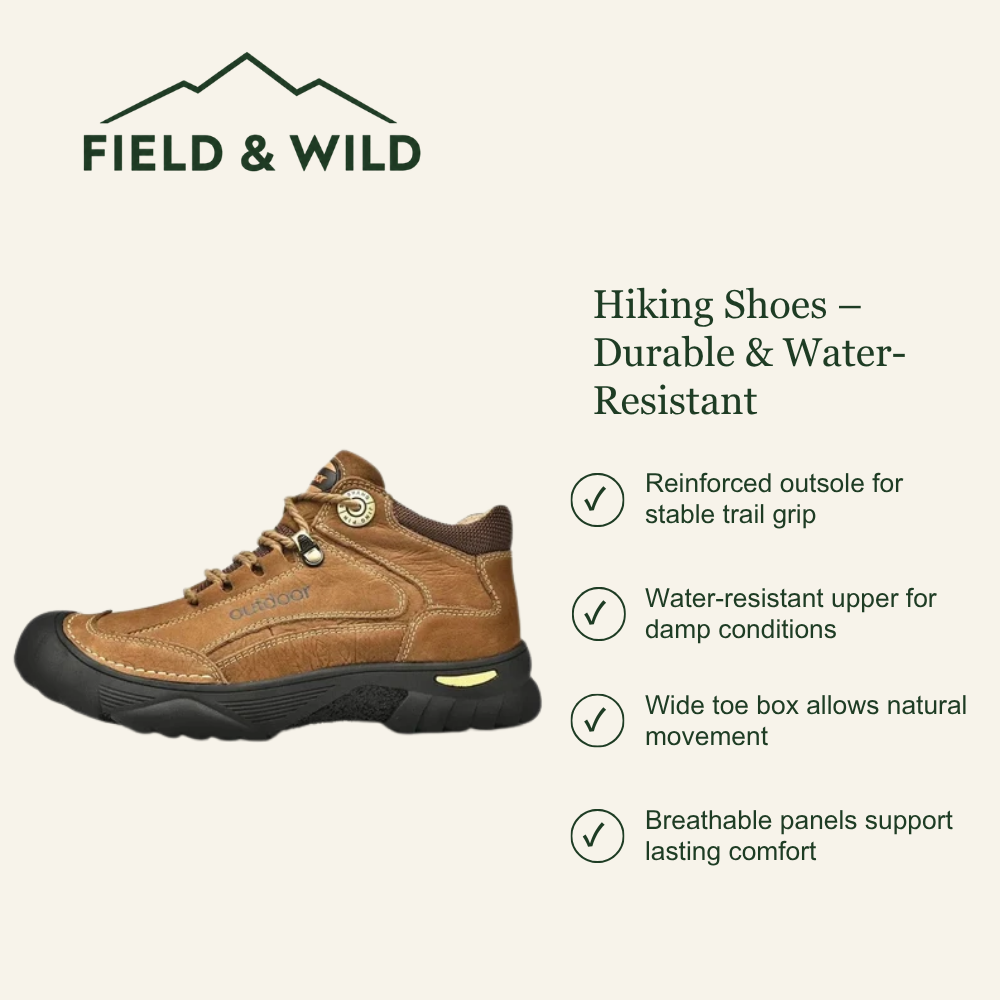 Hiking Shoes – Durable & Water-Resistant - Field & Wild