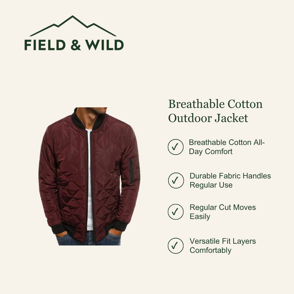 Cotton Outdoor Jacket with Breathable Everyday Fit