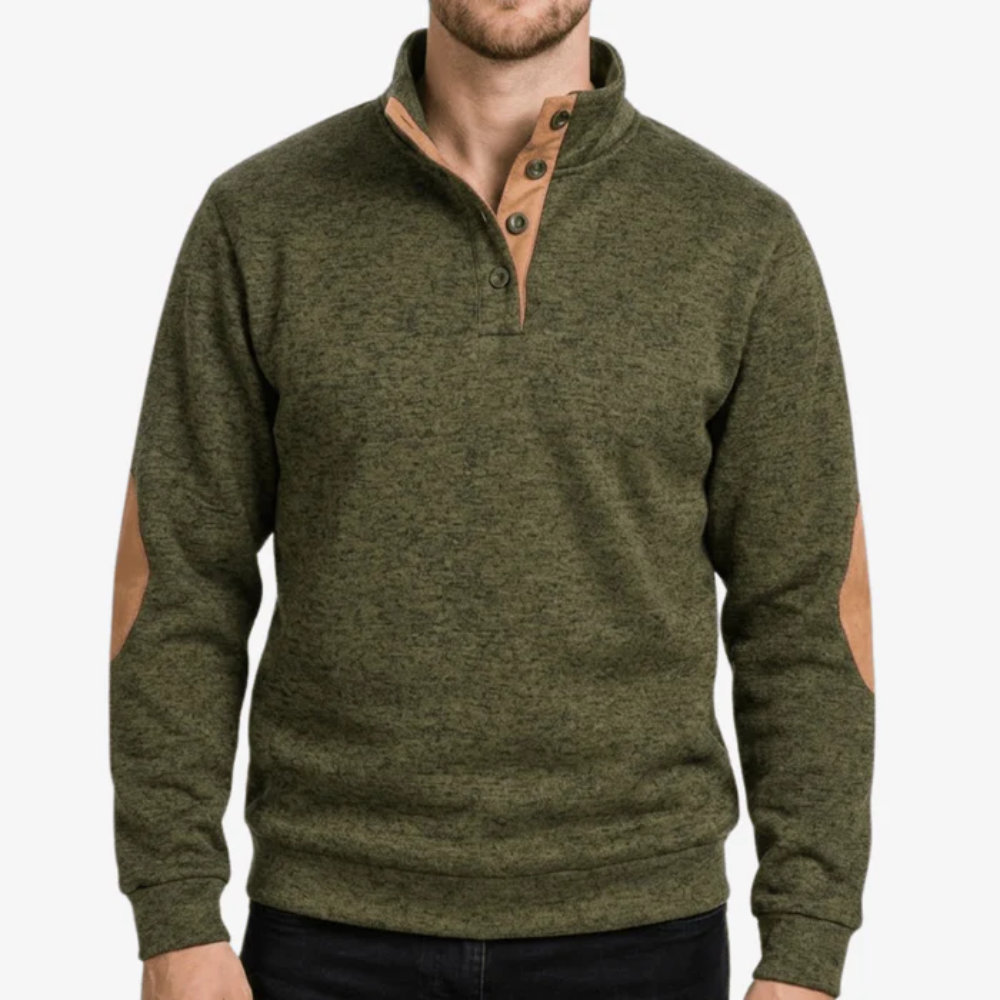 Warm Knitted Outdoor Sweater with Stand Collar