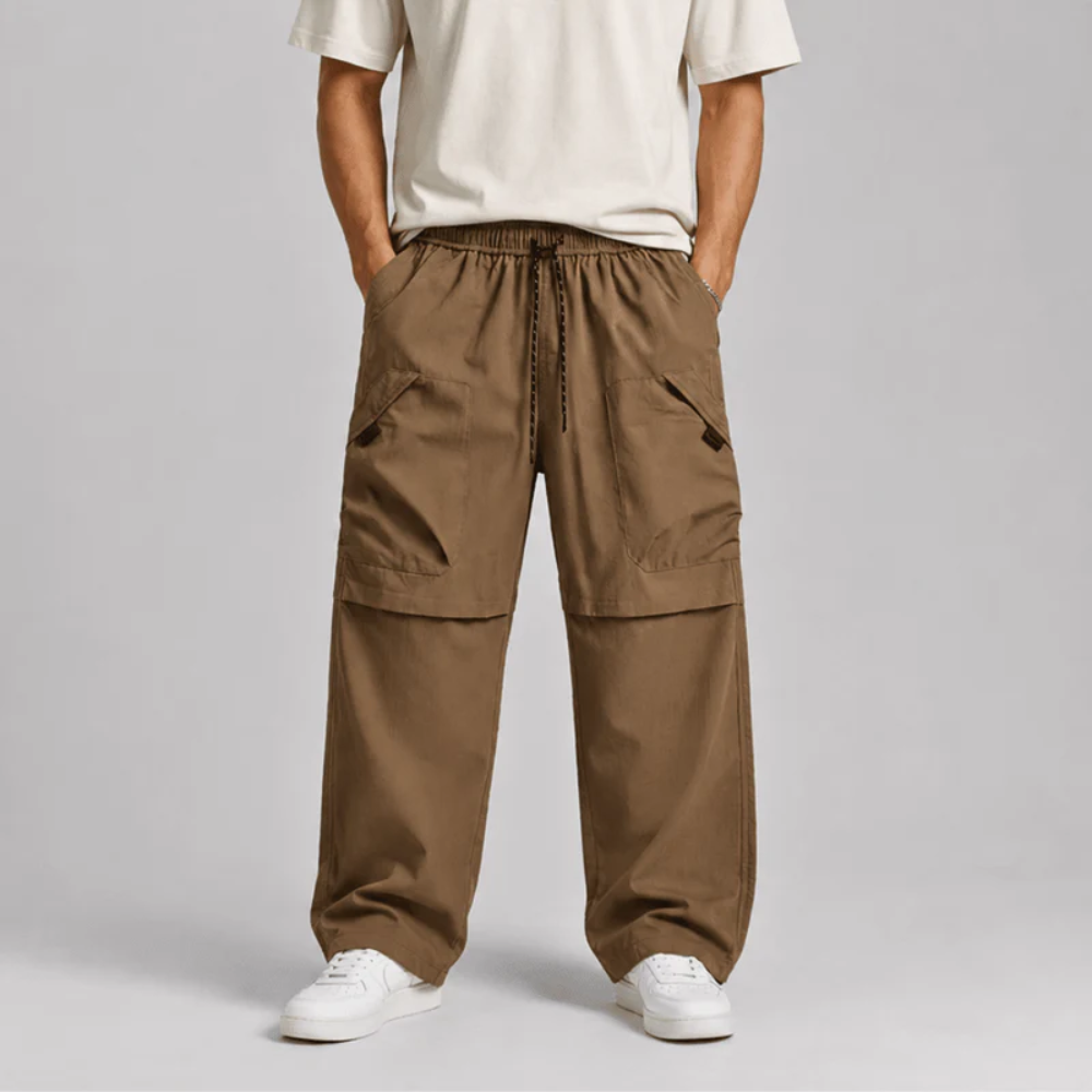 Men’s Weather-Resistant Hiking Trousers with Adjustable Ankle Cuffs