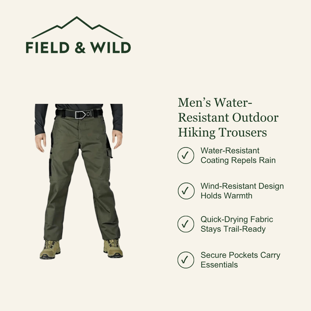 Men’s Quick-Dry Hiking Trousers with Multi-Pocket Storage