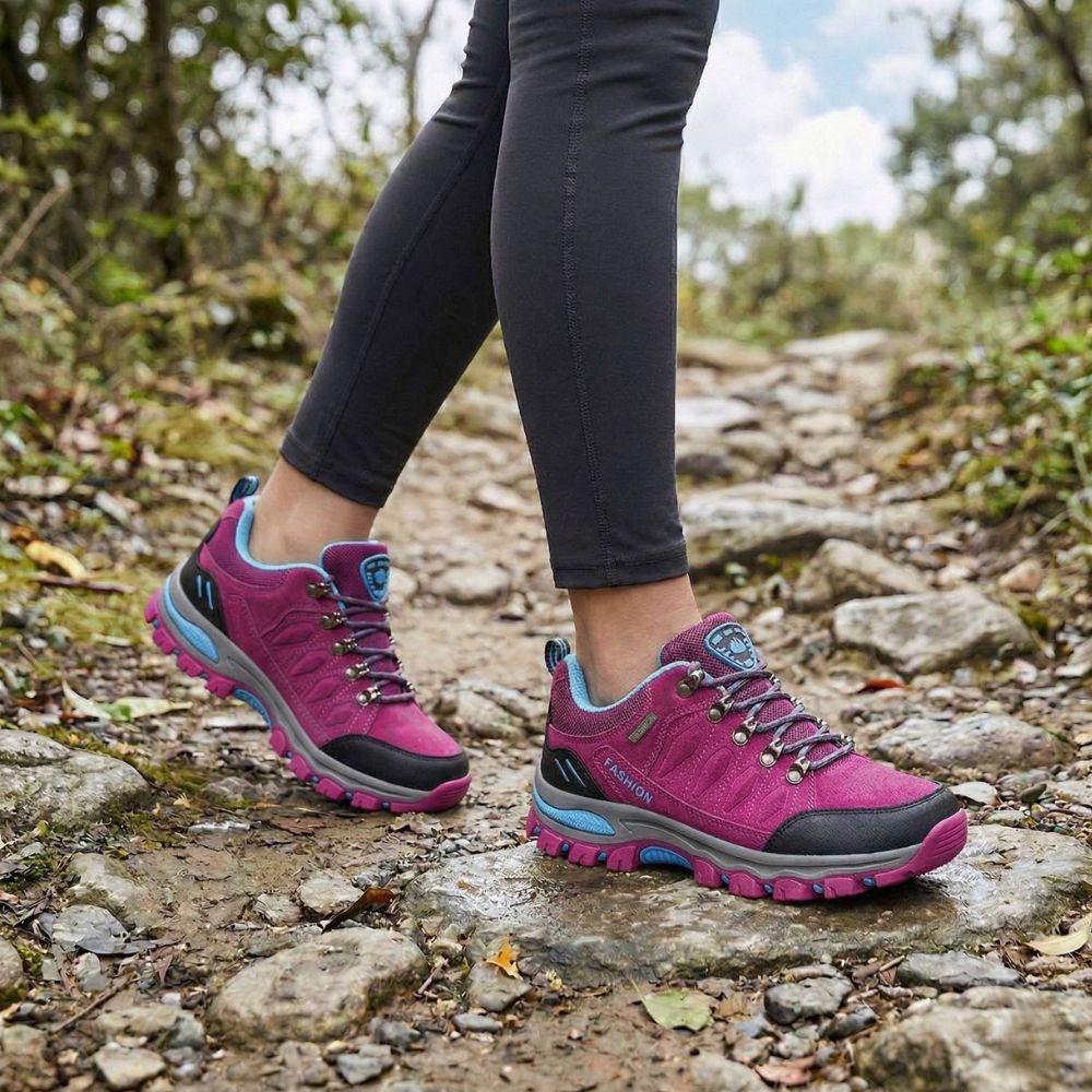 Women’s Waterproof Hiking Shoes with Cushioned Grip Sole