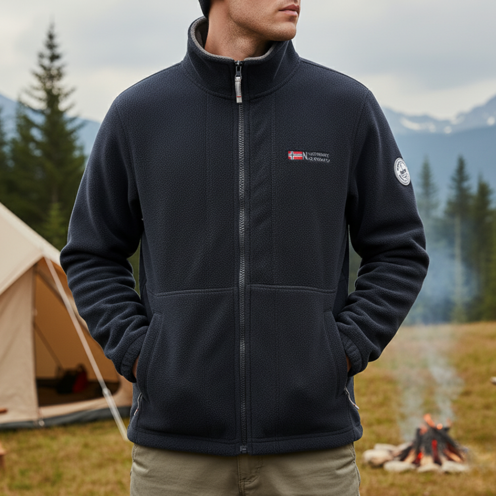 Thermal Breathable Fleece Jacket with Full Zip Design