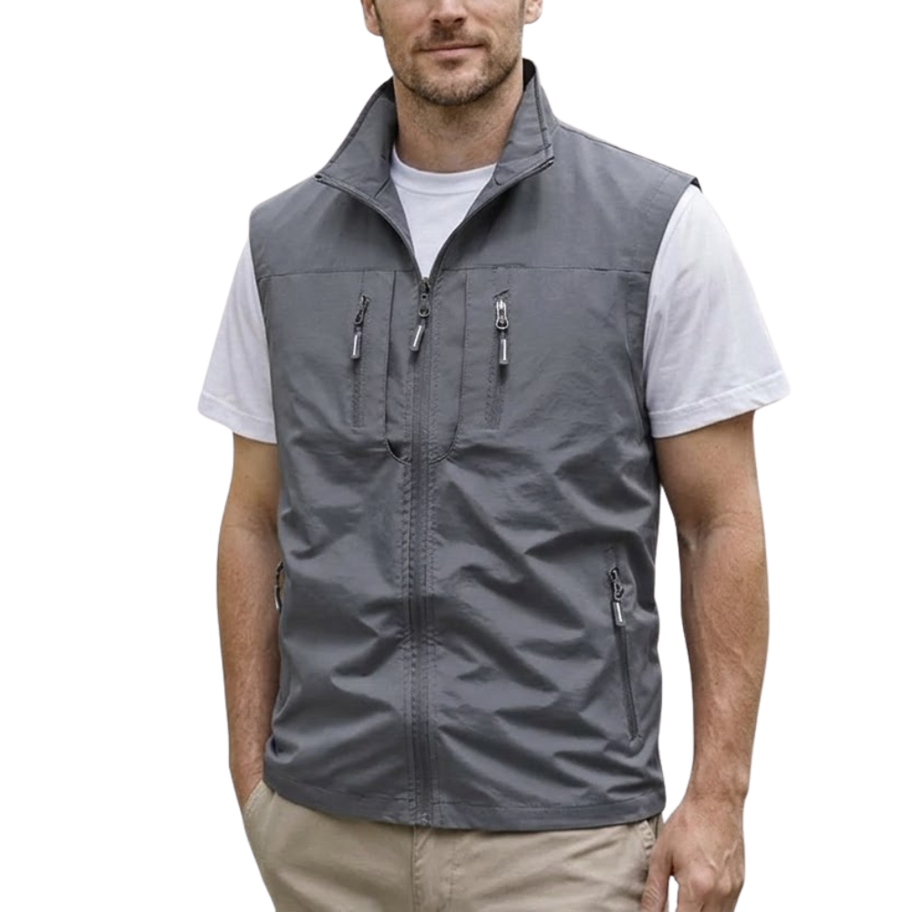 Men’s Lightweight Hiking Gilet with High Collar