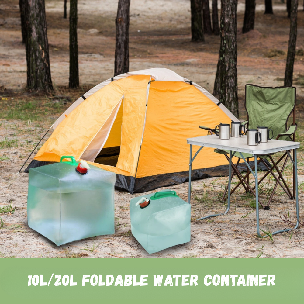 Foldable Water Container 10L Lightweight Durable - Field & Wild