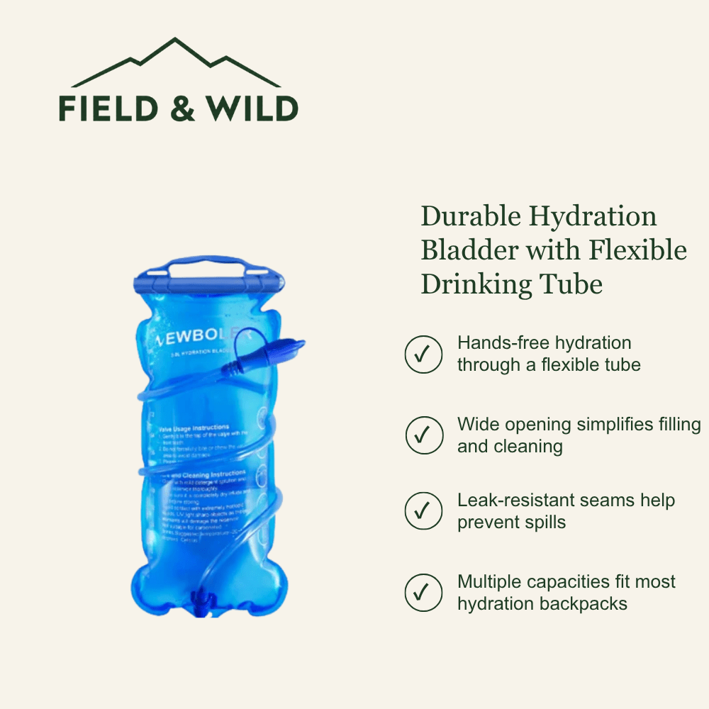 Durable Hydration Bladder with Flexible Drinking Tube - Field & Wild-Field & Wild