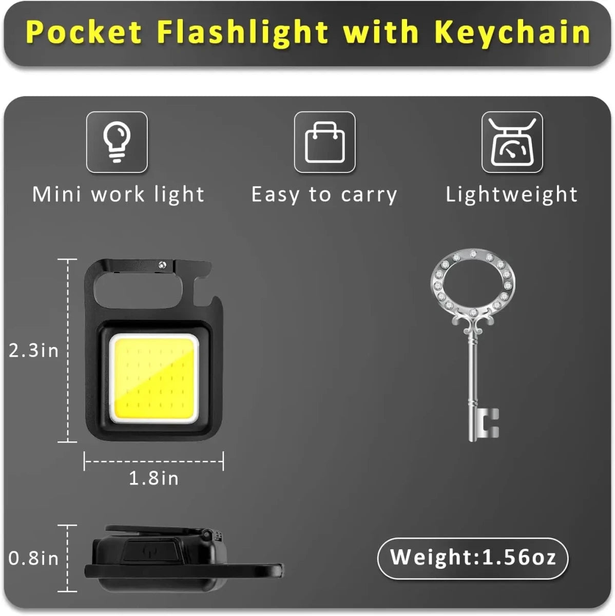 Work Light USB-Rechargeable Compact Waterproof | Active Peaks-Field & Wild