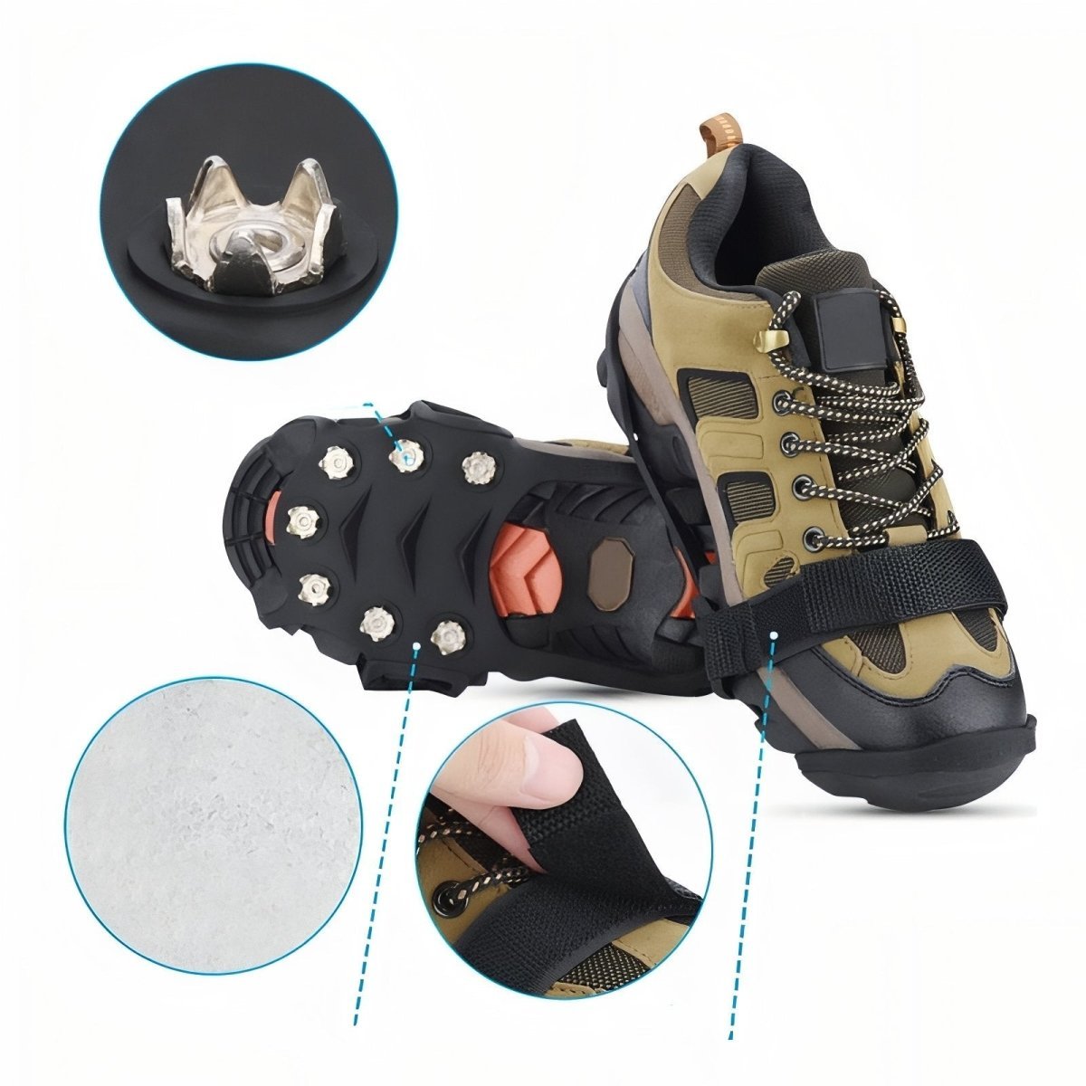 Lightweight 11-Spike Ice Crampons for Winter Hiking-Field & Wild