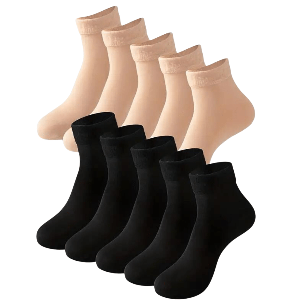 10-Pair Thermal Socks Set with Breathable Cotton Blend-Field & Wild