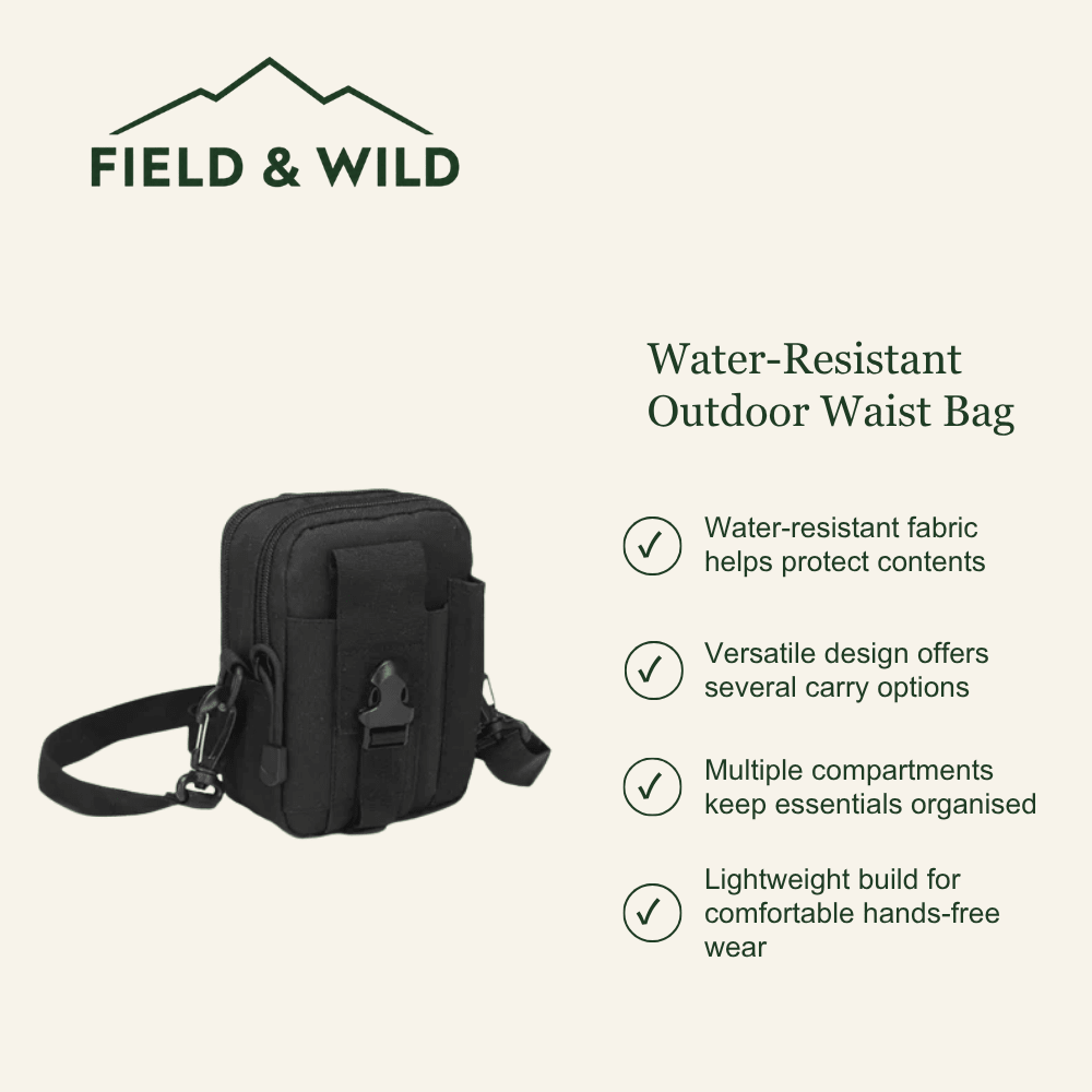 Water-Resistant Outdoor Waist Bag – Lightweight and Durable for Hiking-Field & Wild