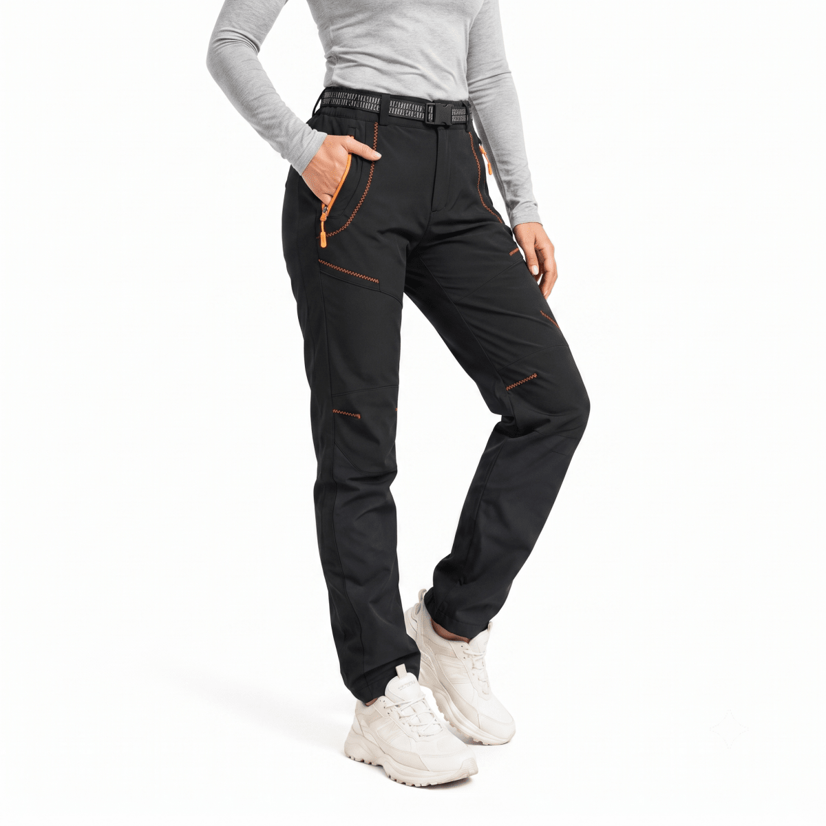 Women’s Water-Resistant Fleece-Lined Hiking Trousers-Field & Wild