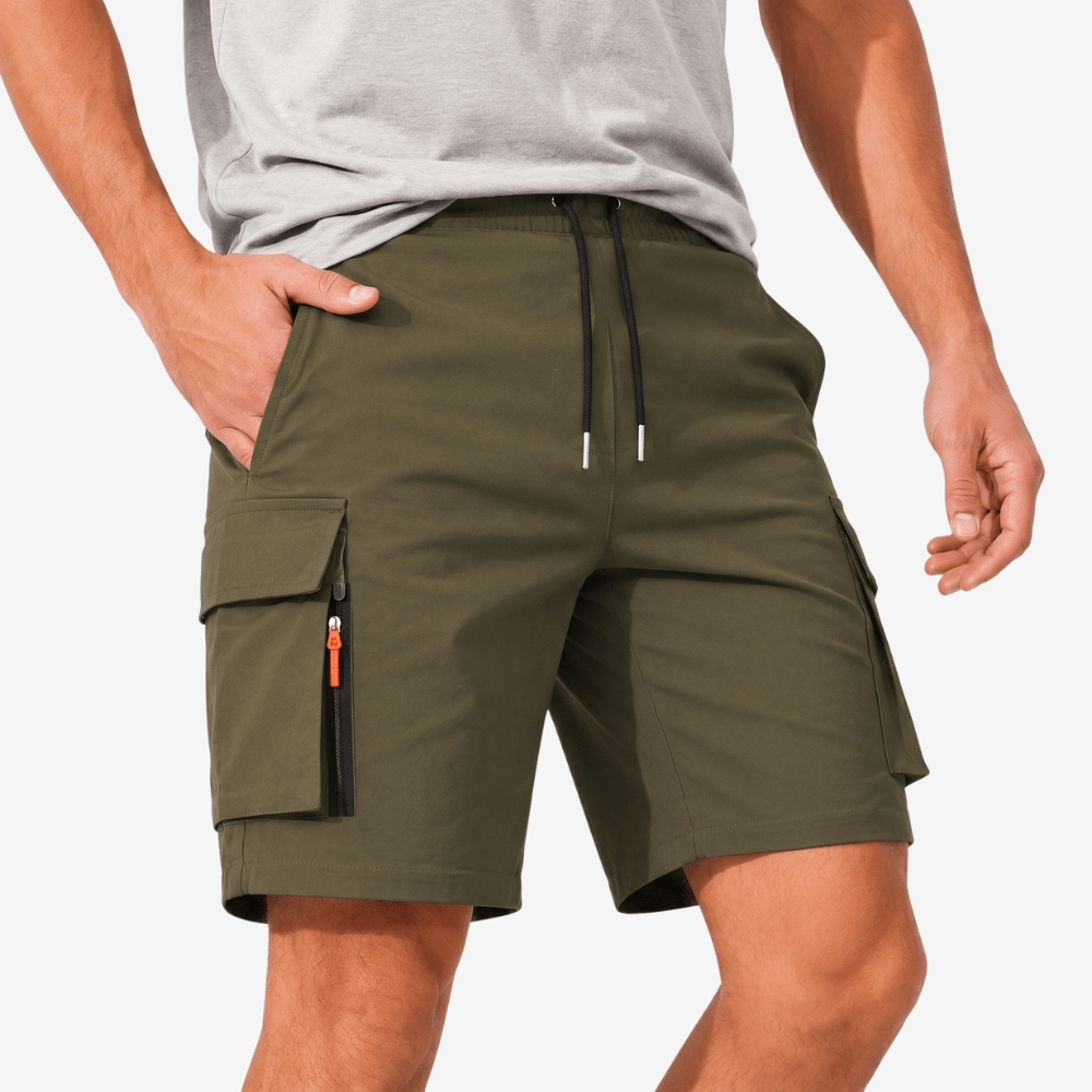 Men’s Lightweight Cargo Shorts with Secure Zip Pockets-Field & Wild
