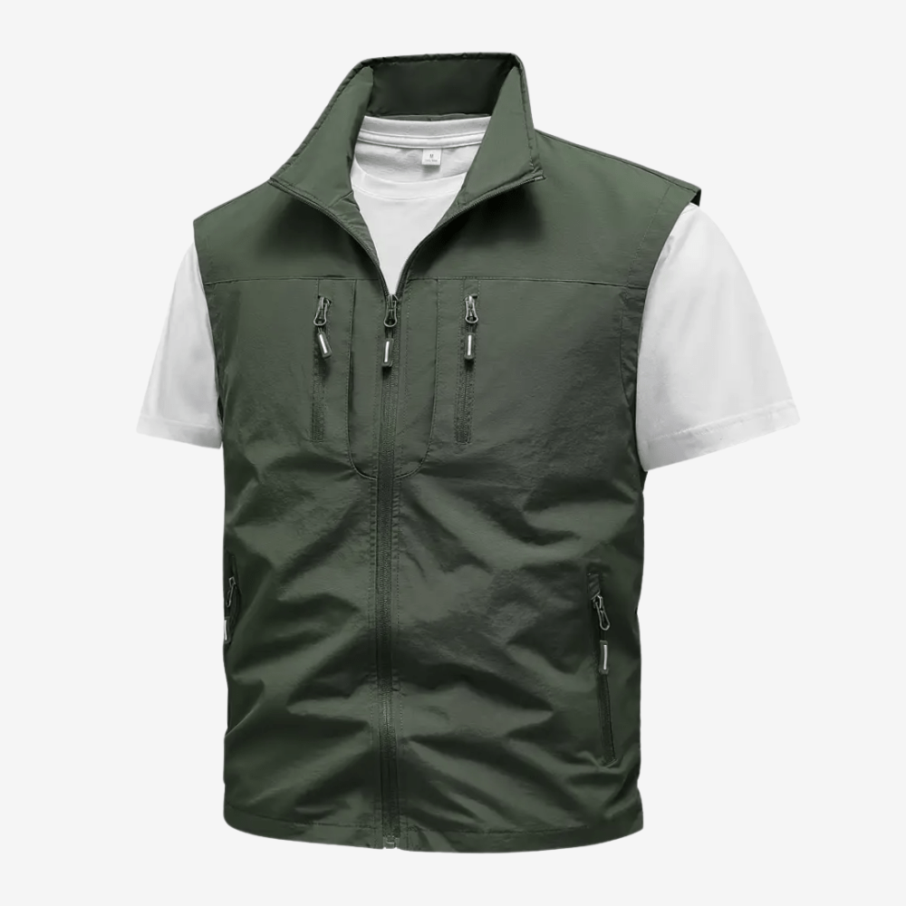 Men’s Lightweight Hiking Gilet with High Collar-Field & Wild