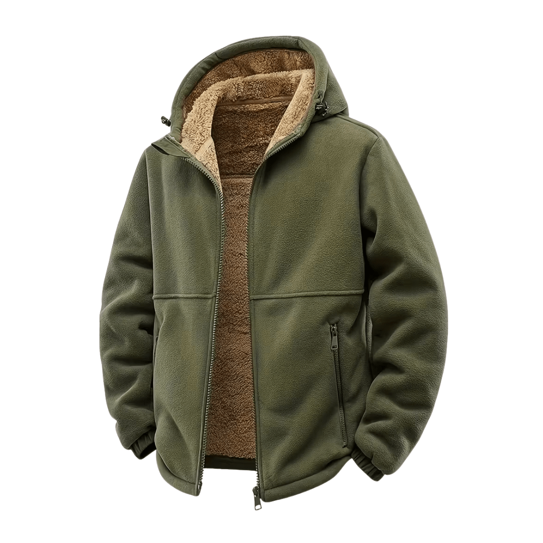 Men’s Fleece-Lined Hooded Winter Jacket for Outdoor Wear-Field & Wild