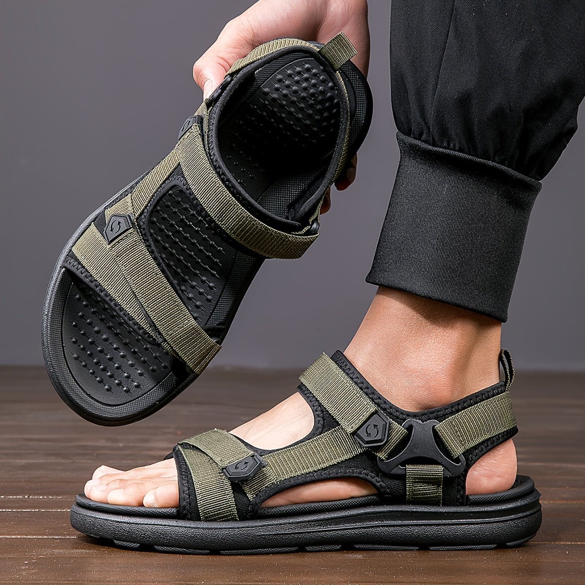 Men’s Breathable Anti-Slip Hiking Sandals with Open Toe-Field & Wild