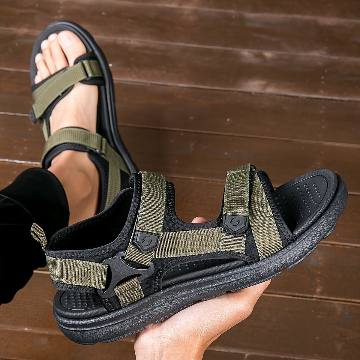 Men’s Breathable Anti-Slip Hiking Sandals with Open Toe-Field & Wild