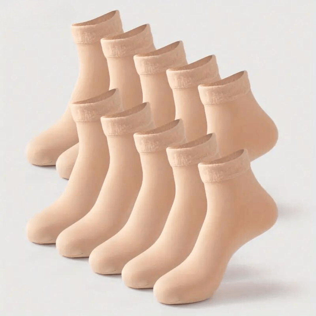 10-Pair Thermal Socks Set with Breathable Cotton Blend-Field & Wild