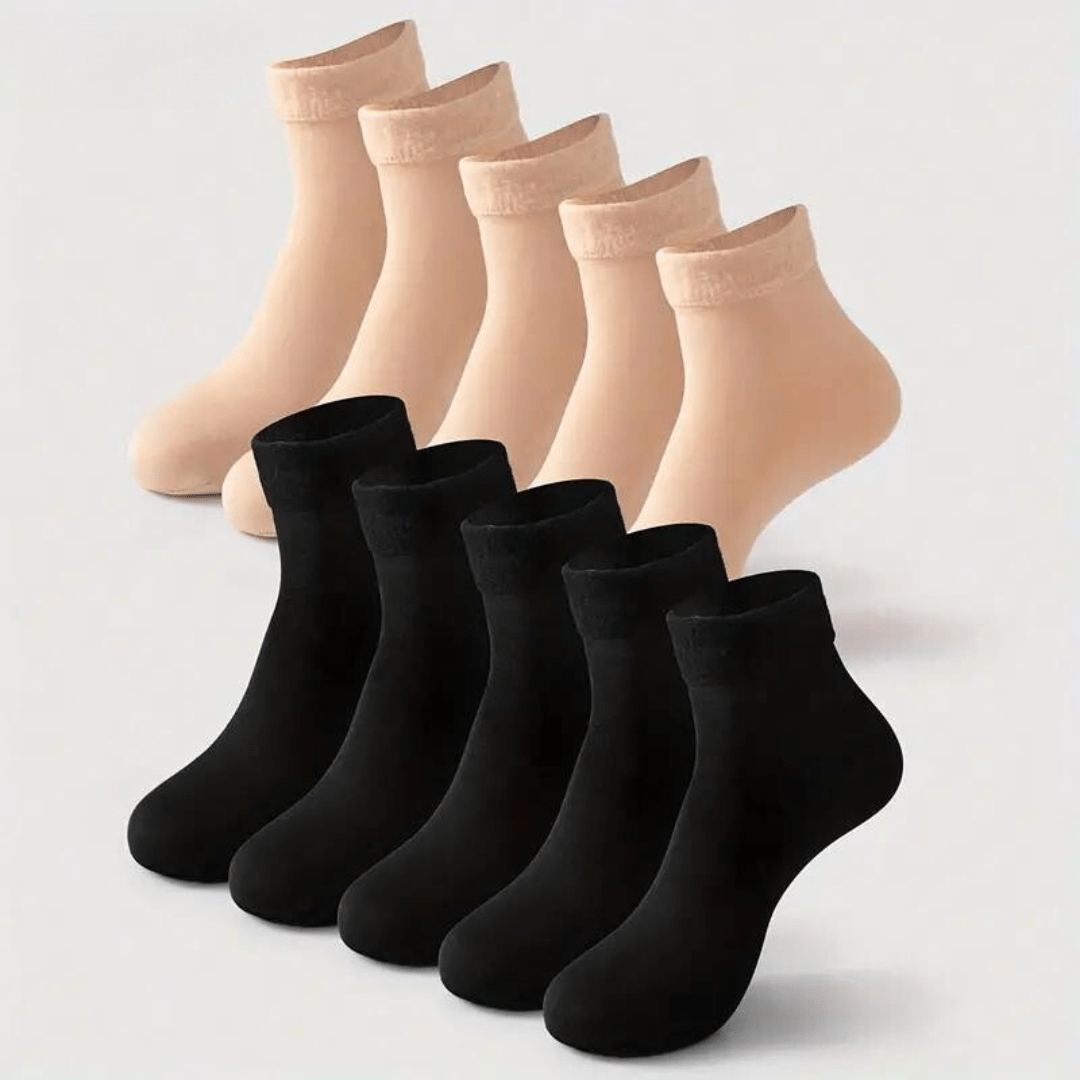 10-Pair Thermal Socks Set with Breathable Cotton Blend-Field & Wild
