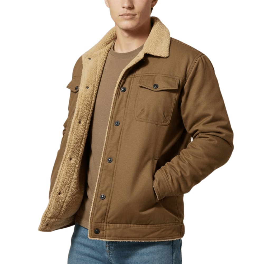 Men’s Button-Up Fleece Jacket for Outdoor Layering-Field & Wild