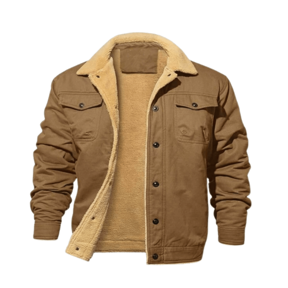 Men’s Button-Up Fleece Jacket for Outdoor Layering-Field & Wild