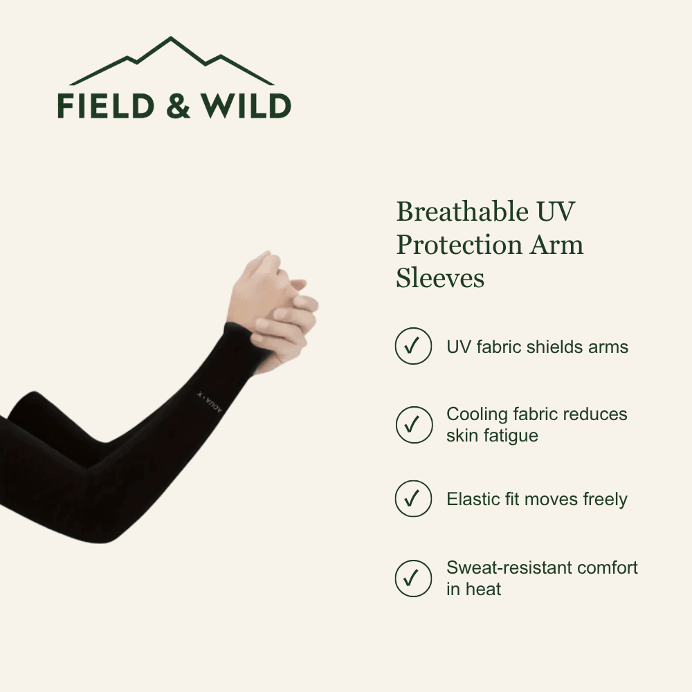 UV Protection Arm Sleeves with Breathable Cooling Fit-Field & Wild