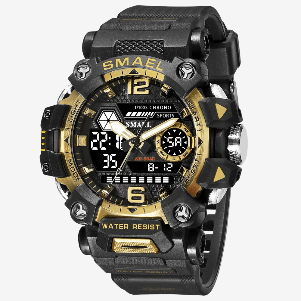 Rugged Outdoor Watch with Dual Display & 50m Water Resistance-Field & Wild