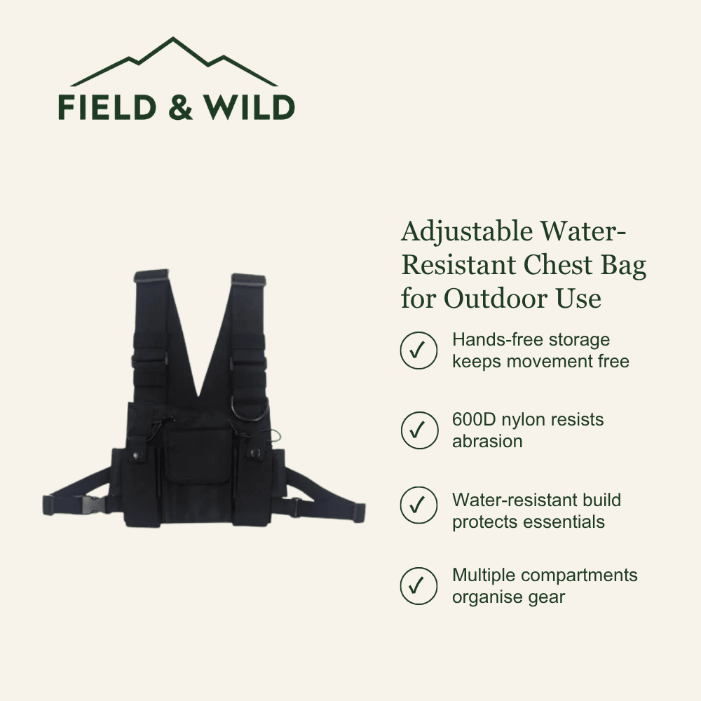 Water-Resistant Chest Bag with Adjustable Outdoor Fit-Field & Wild