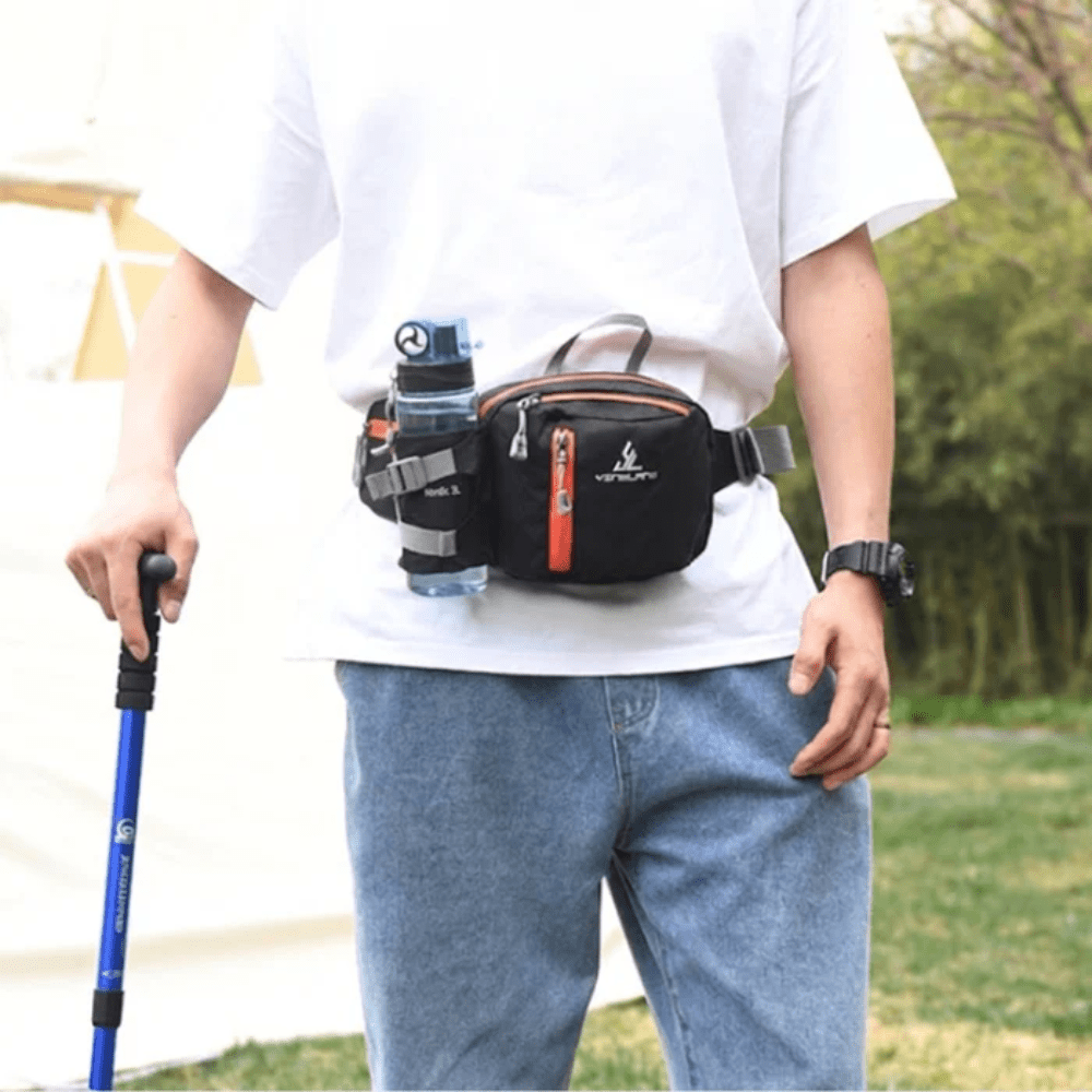 Lightweight Water-Resistant Hiking Waist Pack with Bottle Holder-Field & Wild