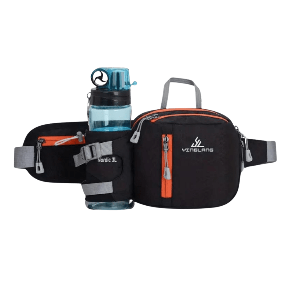 Lightweight Water-Resistant Hiking Waist Pack with Bottle Holder-Field & Wild