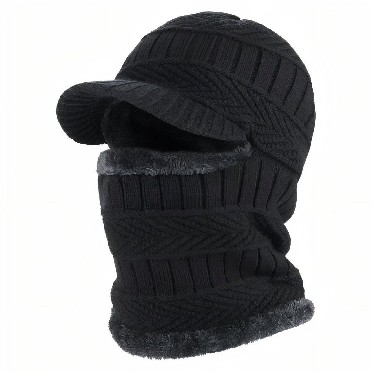 Thermal Balaclava Hat with Synthetic Fur Lining & Visor-Field & Wild