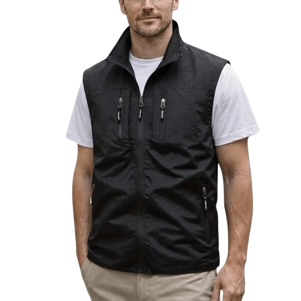 Men’s Lightweight Hiking Gilet with High Collar-Field & Wild