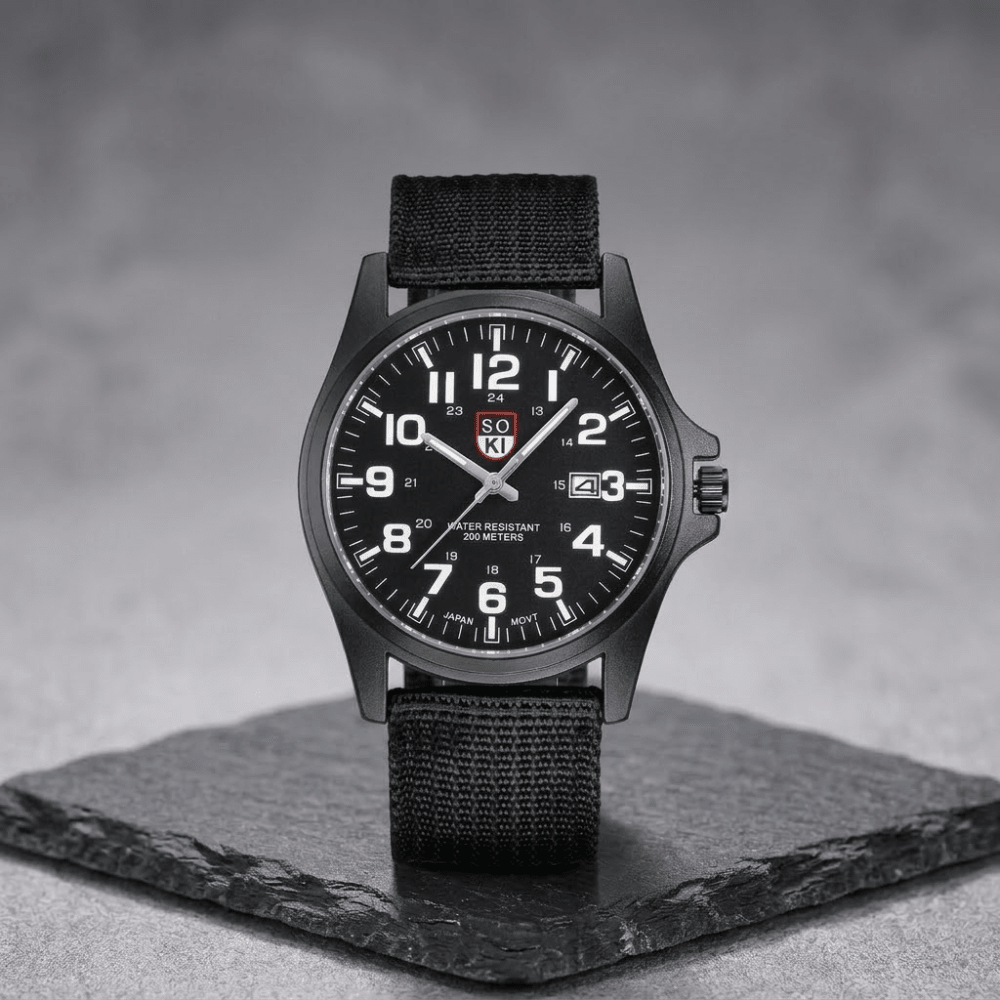 Men’s Water-Resistant Outdoor Watch with Stopwatch & Backlit Display-Field & Wild