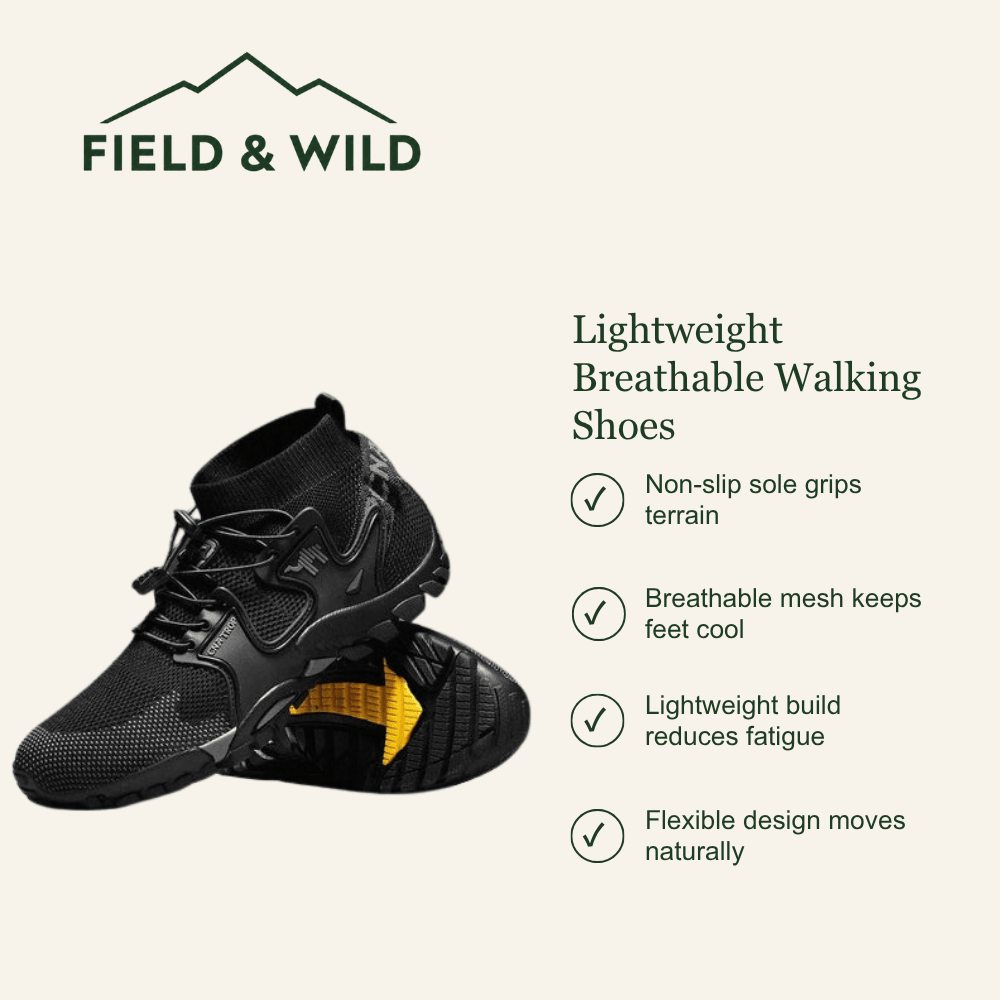 Breathable Trail Walking Shoes with Non-Slip Rubber Sole-Field & Wild