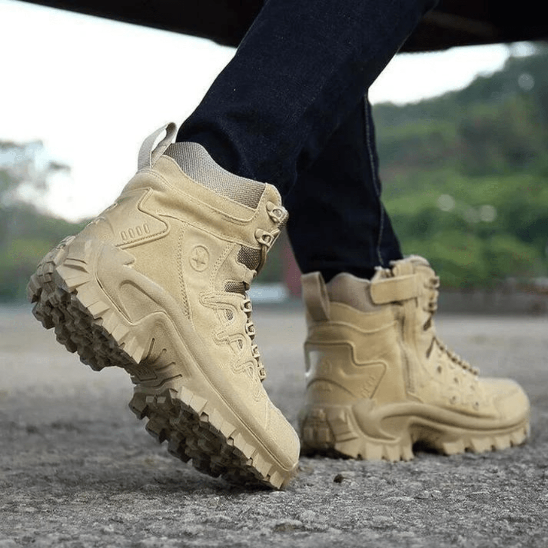 Waterproof Lightweight Hiking Boots with Lace-Up Zip Fastening-Field & Wild