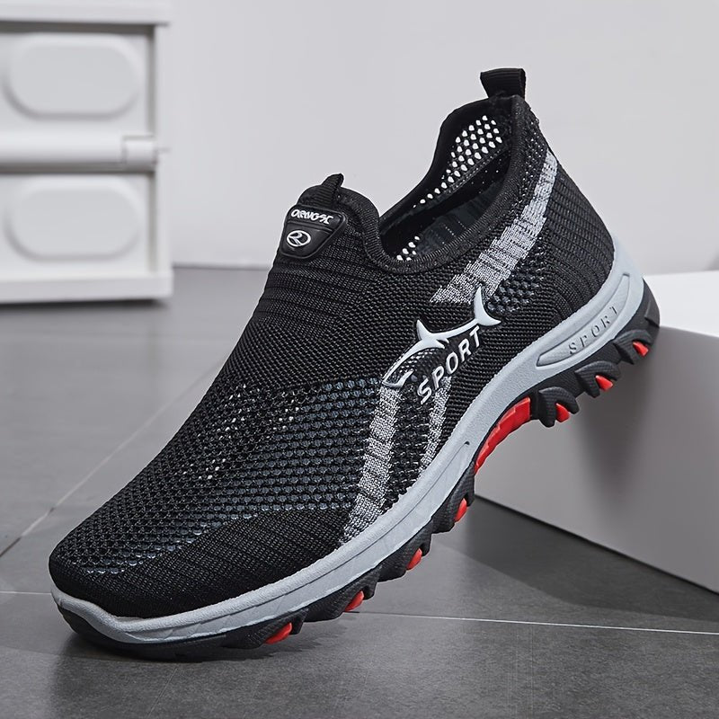 Men’s Lightweight Slip-On Walking Shoes with Breathable Mesh-Field & Wild