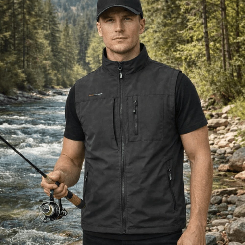 Men’s Lightweight Outdoor Gilet with Multi-Pocket Design-Field & Wild
