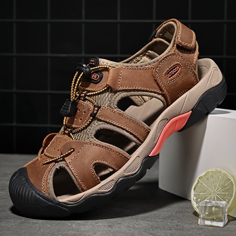 Men’s Breathable Outdoor Sandals with Adjustable Elastic Lace-Field & Wild