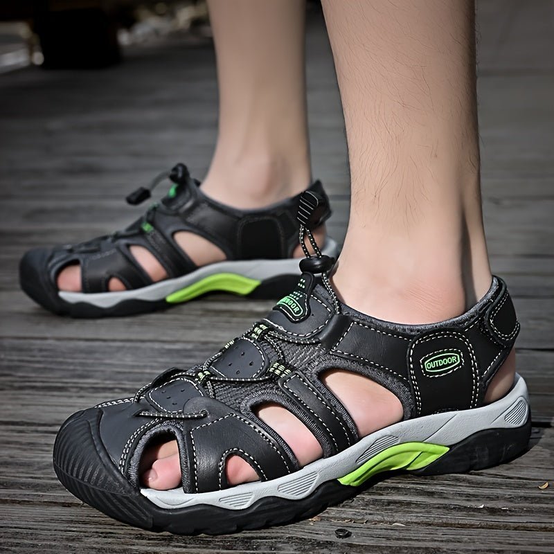 Men’s Breathable Outdoor Sandals with Adjustable Elastic Lace-Field & Wild