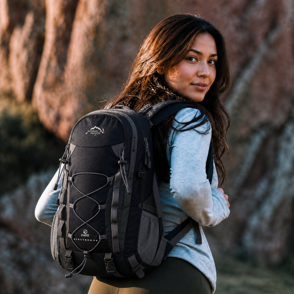 Lightweight 40L Trekking Backpack with Ventilated Back Panel-Field & Wild