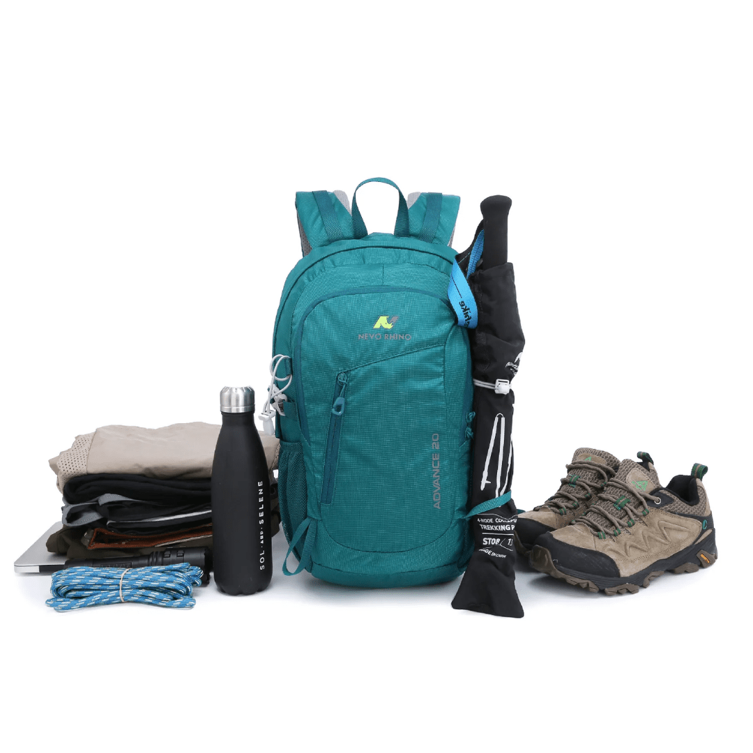 22L Hiking Daypack with Rain Cover & Breathable Back Support-Field & Wild