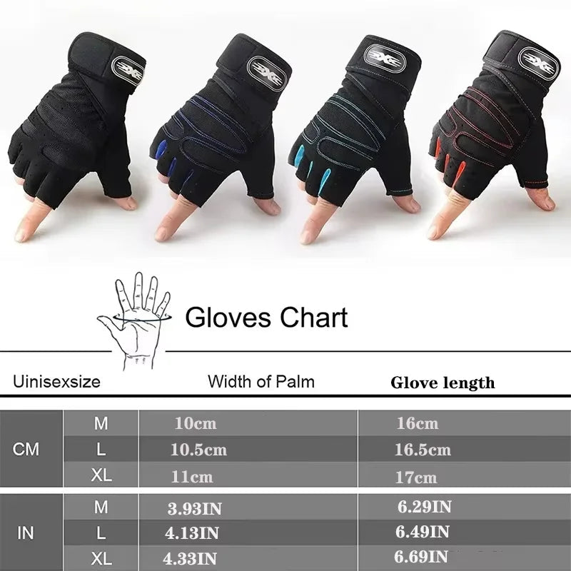 Half-Finger Gym Gloves with Breathable Grip & Wrist Support-Field & Wild