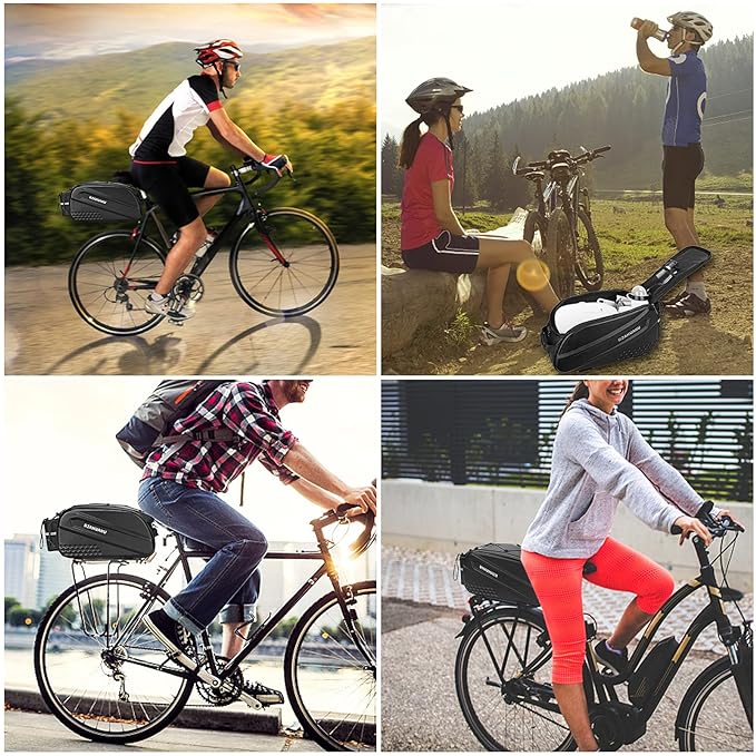 Water-Resistant 25L Bike Pannier with Rigid Rear Rack Design-Field & Wild
