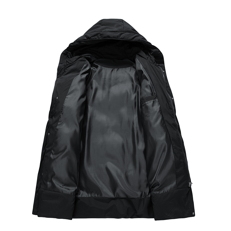 Men’s Hooded Puffer Jacket with Insulated Winter Padding-Field & Wild