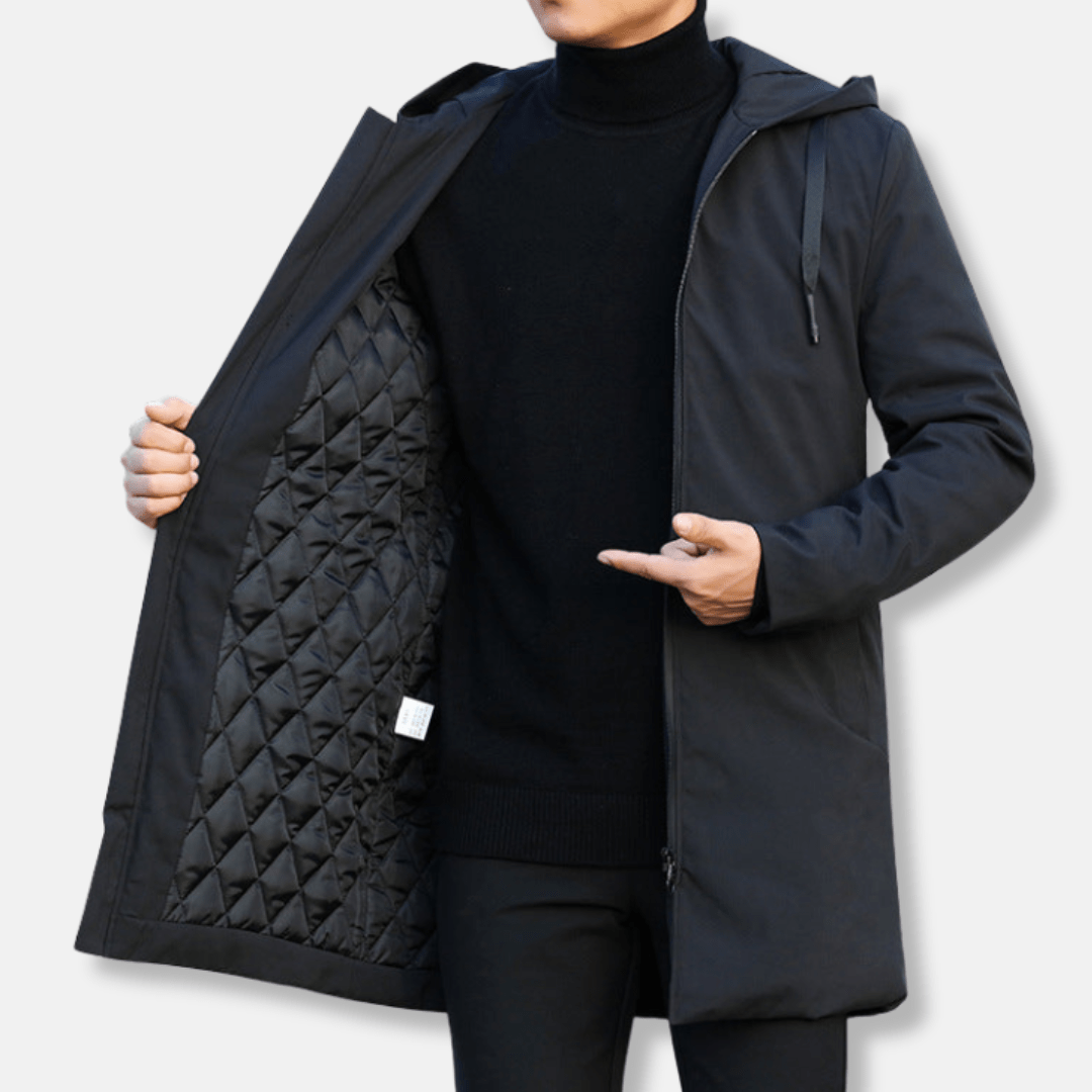 Men’s Hooded Quilted Winter Coat with Insulated Padding-Field & Wild