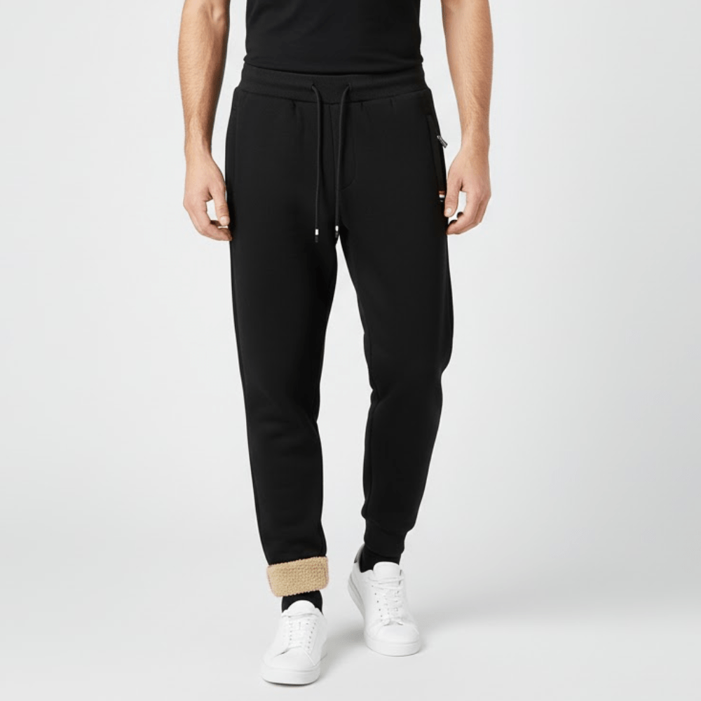Warm Fleece-Lined Jogging Trousers with Drawstring Waist-Field & Wild