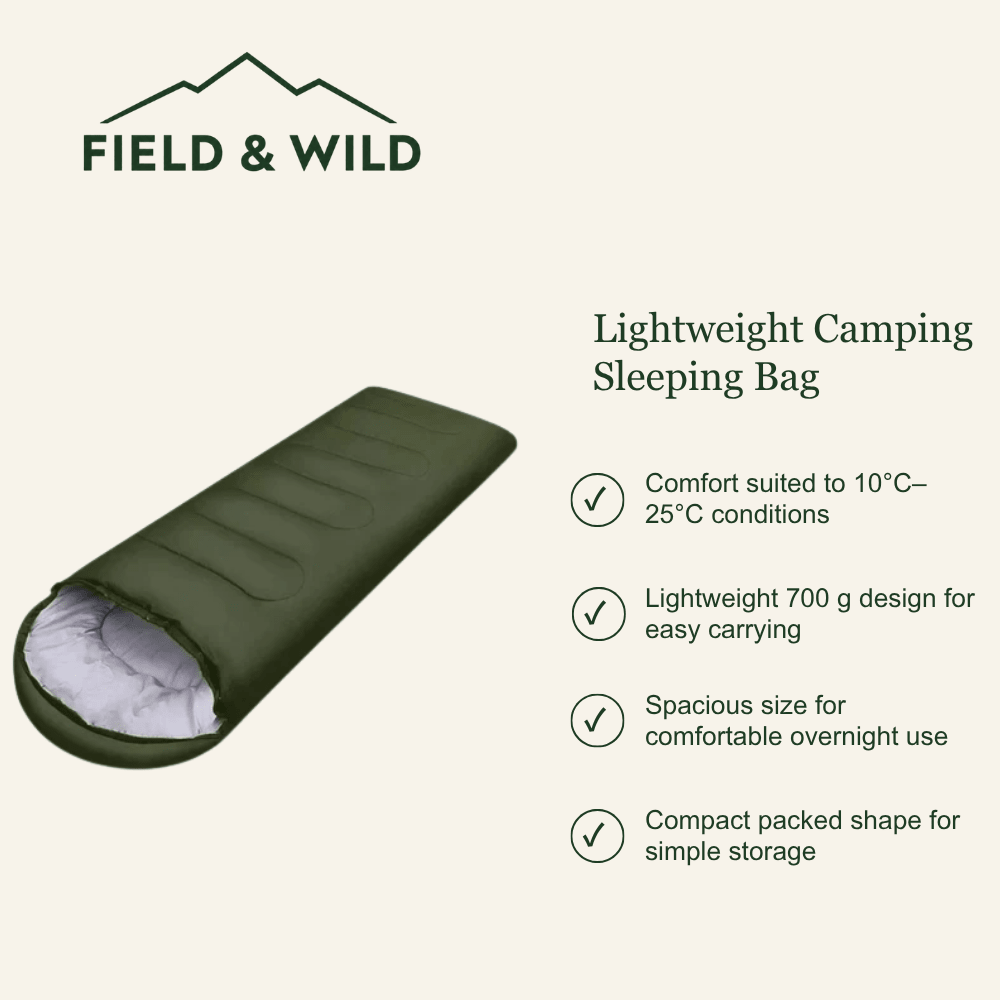 Lightweight Camping Sleeping Bag - Field & Wild-Field & Wild